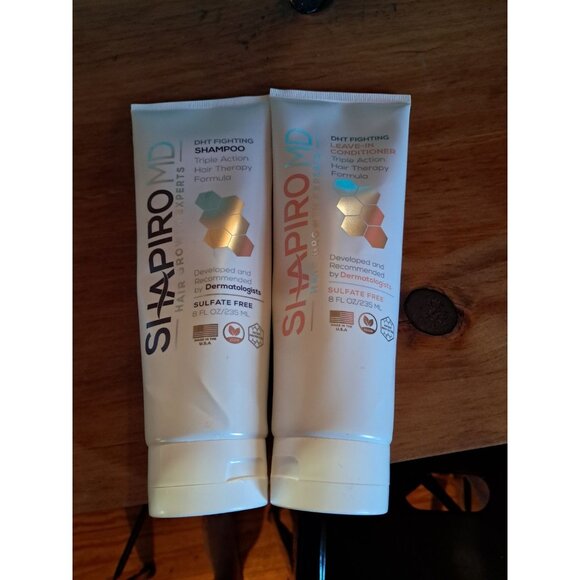 Shapiro MD Hair Loss Shampoo and Leave in Conditioner, All-Natural DHT Blockers - Picture 1 of 3